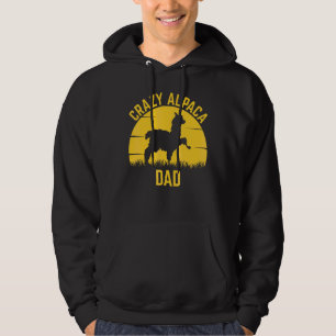 Moletom Pai de Alpaca Louco Alpaca Família Vintage Pôr d
