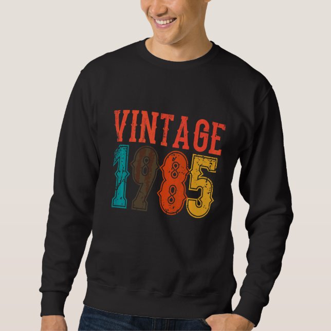 Moletom Pai de aniversário Vintage 1985 (Frente)