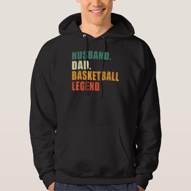Moletom Pai de basquete de lenda de Pai para marido (Frente)