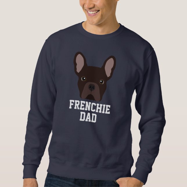 Moletom Pai de Cachorro Bulldog Francês Marrom (Frente)