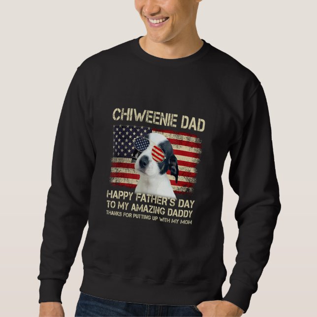 Moletom Pai de Cães Chiweenie Pai de Cachorro Feliz Dia de (Frente)