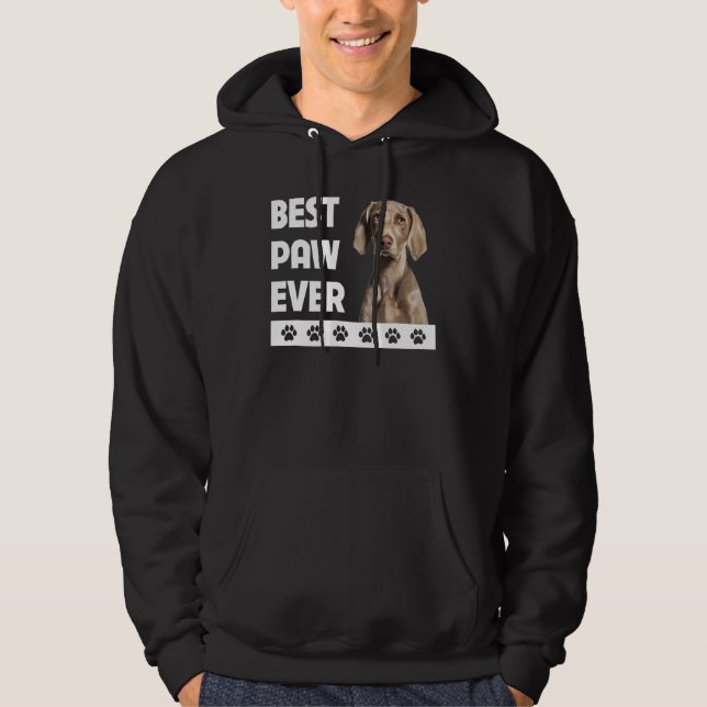 Moletom Pai de Cães com Dia de os pais Weimaraner Melhor P (Frente)
