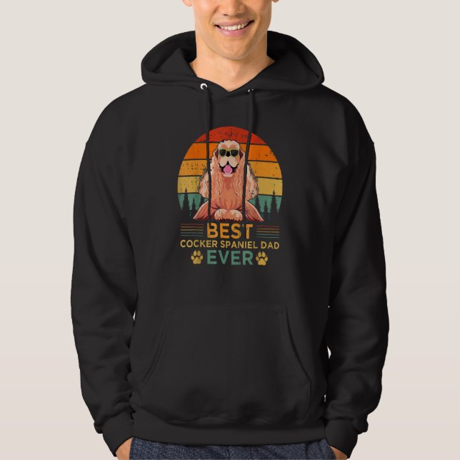 Moletom Pai De Estilo De Retro Melhor Panela De Cocker Alg (Frente)