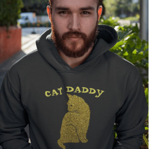 MOLETOM PAI DE GATO COLO DOURADO PRETO DAS CAMADAS-T
