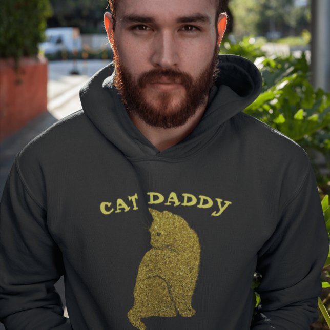 MOLETOM PAI DE GATO COLO DOURADO PRETO DAS CAMADAS-T (Criador carregado)
