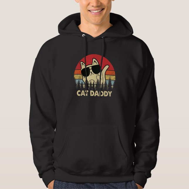 Moletom Pai De Gato Engraçado Estilo Oitava Gato Retro D (Frente)