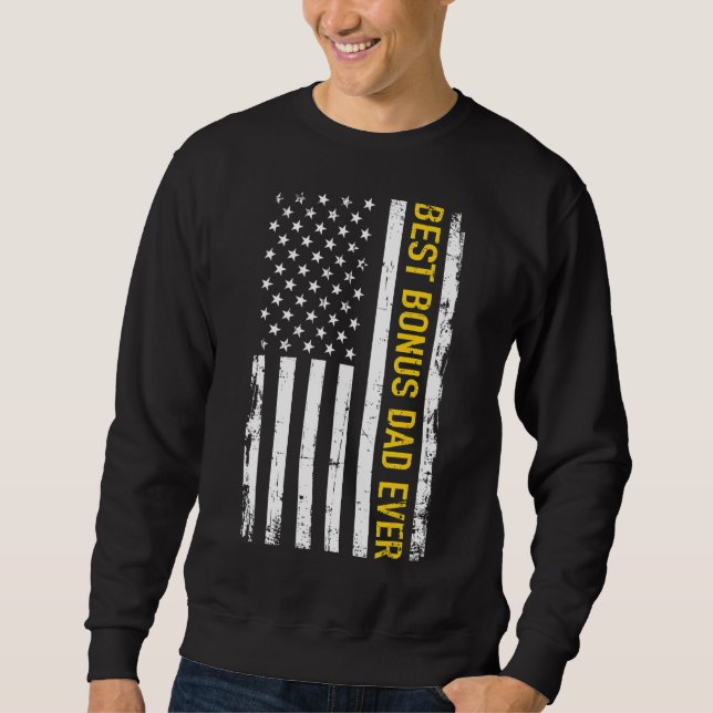 Moletom Pai De Melhor Bônus Do Pai Etapa Mens Para Stepdad (Frente)