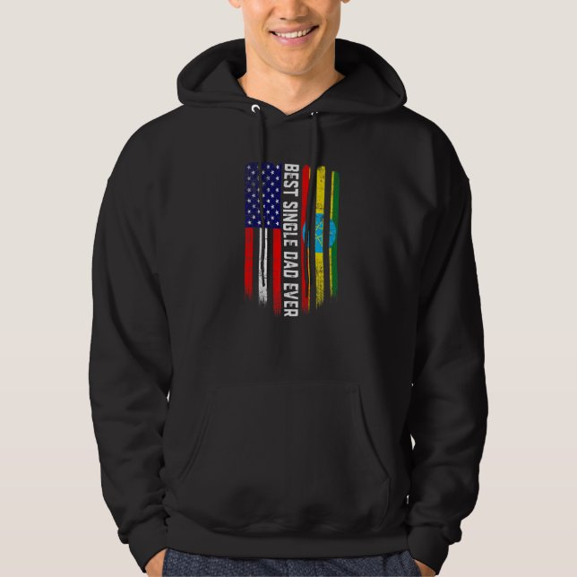 Moletom Pai de Melhor Solteiro da Bandeira Americana e Eti (Frente)