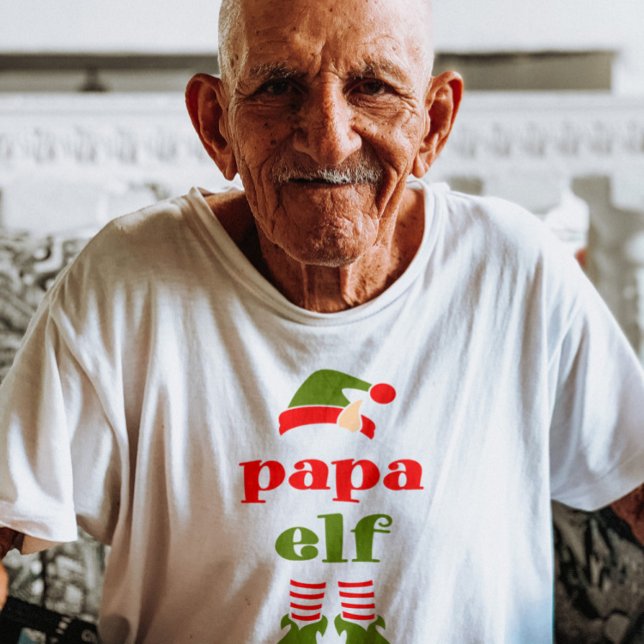 MOLETOM PAI DE NATAL PAPA ELF T-SHIRTS T-SHIRT (Criador carregado)