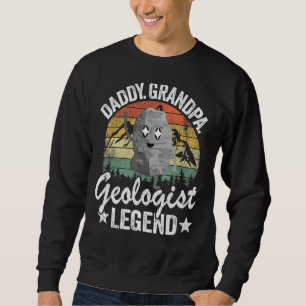 Moletom Pai do Avô Geólogo Legend Geology Pai Ro