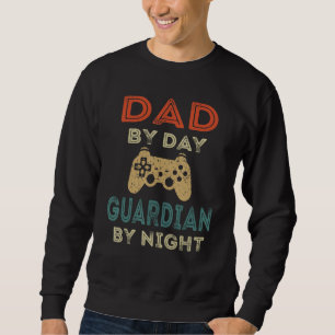 Moletom Pai Gamer Masculino  Pai de Dia Guardião à Noite J