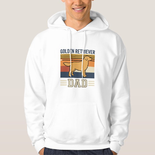 Moletom Pai Golden Retriever Cão Retro (Frente)