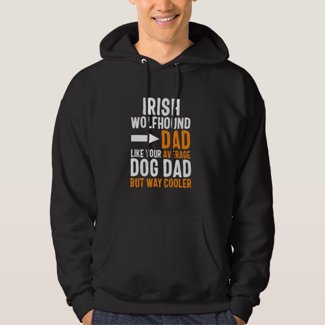 Moletom Pai Irish Wolfhound Como Seu Pai de Cachorro Médio (Frente)