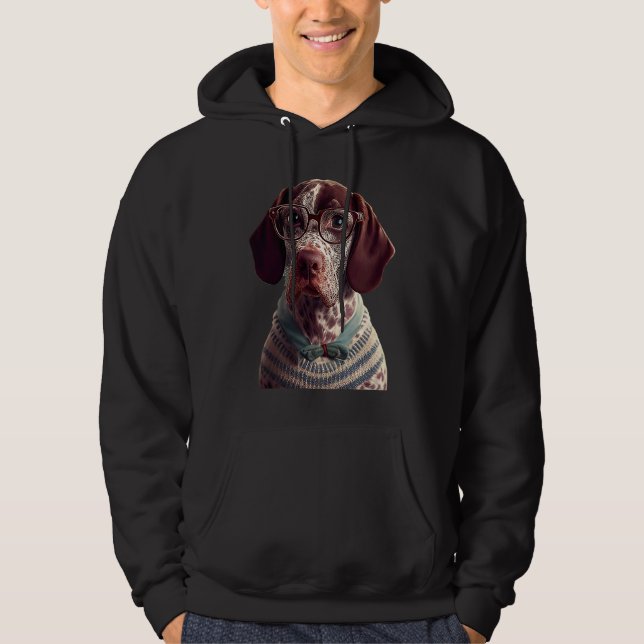 Moletom Pai Mãe Pointer de Cabelo Curto Alemão GSP (Frente)