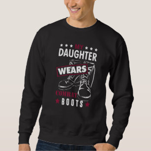 Moletom Pai Militar Minha Filha Veste Botas de Combate