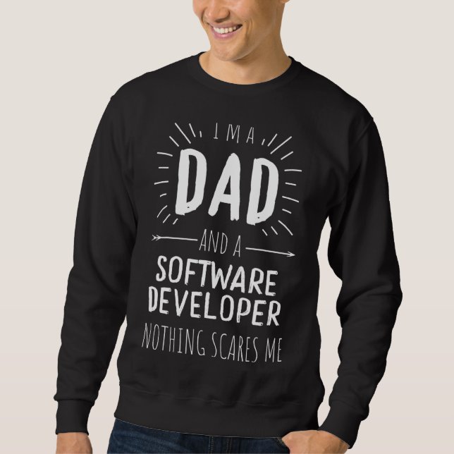 Moletom Pai para desenvolvedores de software nada me assus (Frente)