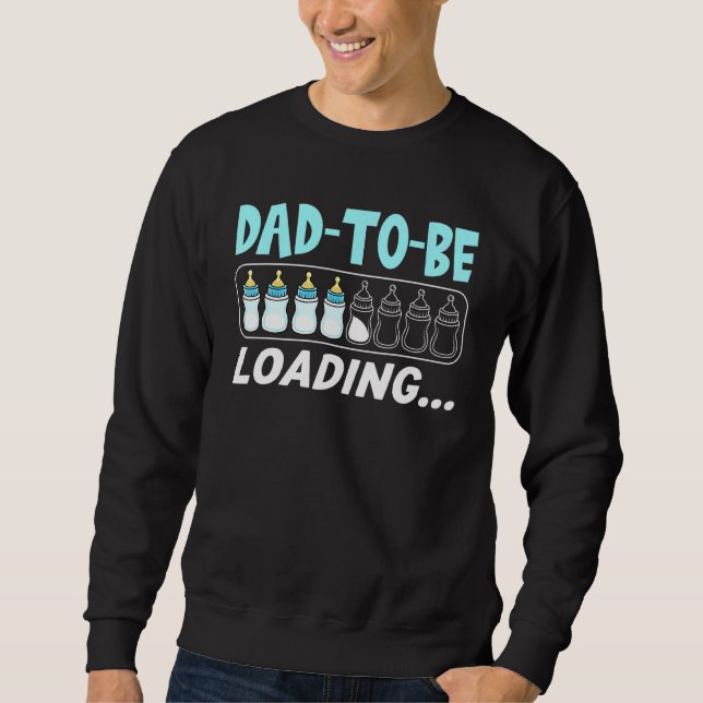 Moletom Pai Para Ser Carregando Mamadeira De Bebê Do Dia D (Frente)
