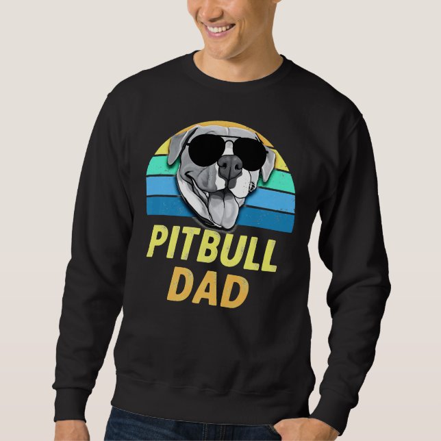Moletom Pai Pitbull — Compreensão da Touro com Engraçado (Frente)