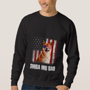 Moletom Pai Shiba Inu, melhor bandeira americana, nunca