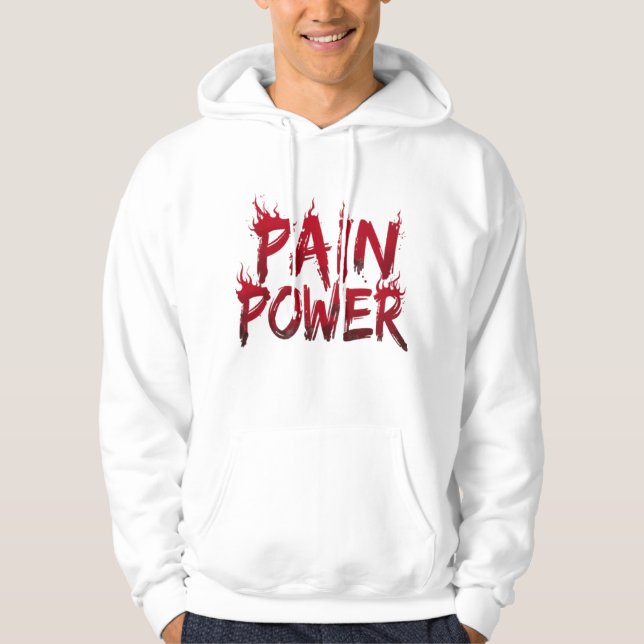 Moletom Pain is Power – Grunge Gothic Streetwear (Frente)