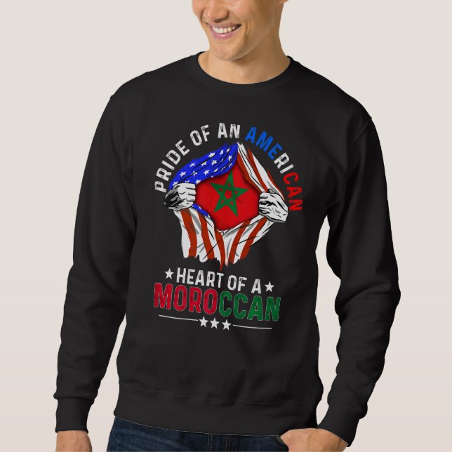 Moletom País Estrangeiro Mo do Orgulho Americano de Marroc (Frente)