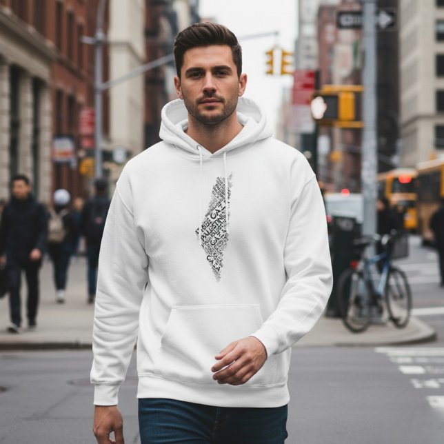 Moletom Palavra de Mapa Livre da Palestina em Gaza (Criador carregado)