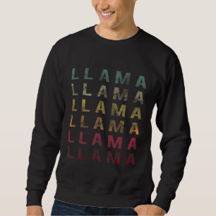 Moletom Palavra Vintage Llama Angustiado Retro Amante de A