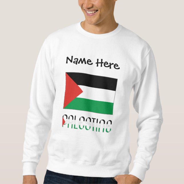 Moletom Palestina e Bandeira Palestina Personalizada (Frente)
