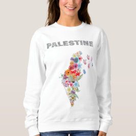 Moletom Palestina Feminino – Mapa Floral da Palest