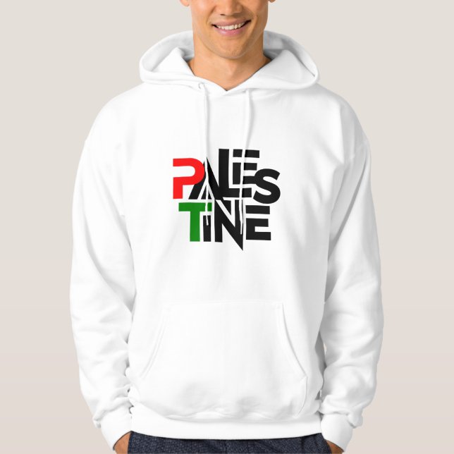 Moletom Palestina ou Design de tipografia moderna palestin (Frente)