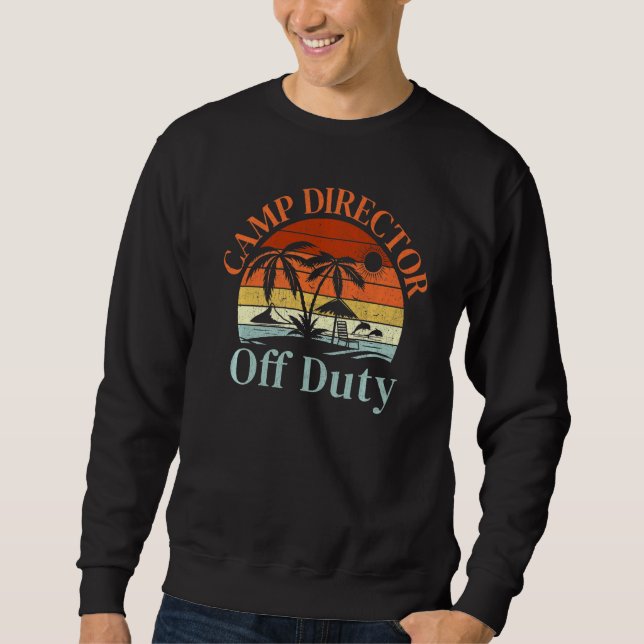 Moletom Palm Tree Beach Sunset Retro Camp Diretor Summer S (Frente)