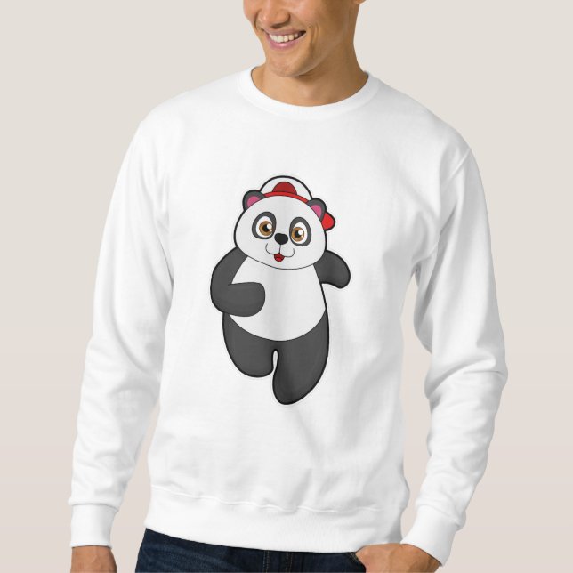 Moletom Panda a Correr com Boné (Frente)