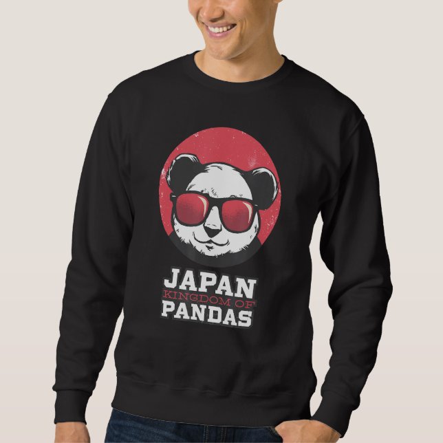 Moletom Panda Bear Japão Citação de óculos de sol Cute Ani (Frente)
