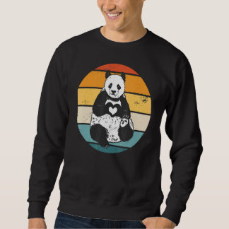 Moletom Panda Bear Pandas Animal Retro Sunset 1