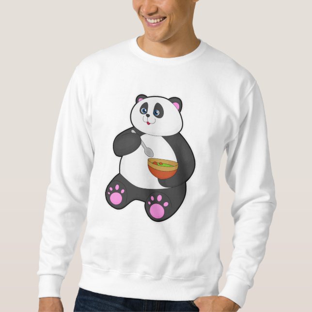 Moletom Panda comendo com Spoon e Bowl (Frente)
