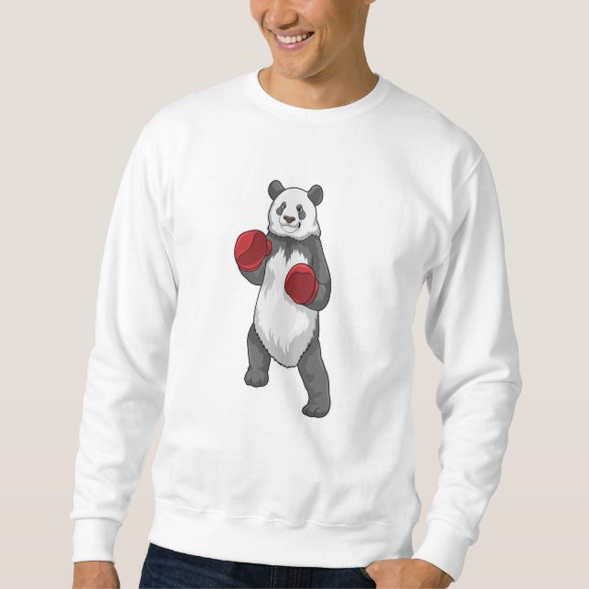 Moletom Panda como boxeador com luvas de boxe (Frente)