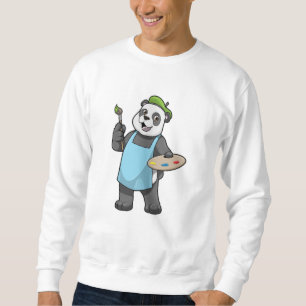 Moletom Panda como Pincel com Pincel e Cor