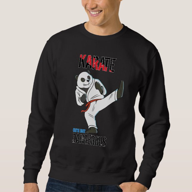 Moletom Panda de Karatê Fofinho Mas Perigoso Panda de Kara (Frente)