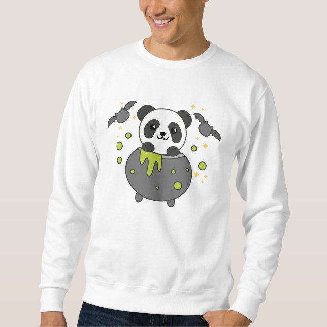 Moletom Panda Happy Halloween Cauldron Bat (Frente)