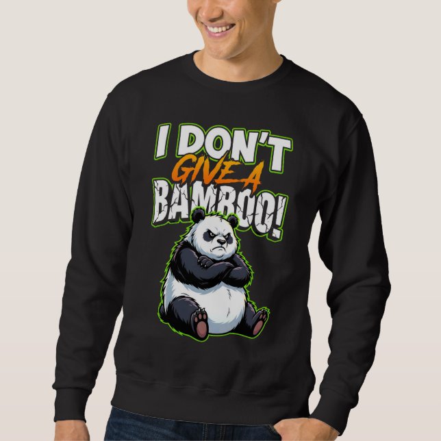 Moletom Panda Mal-Humorado Engraçado Não Dá Bambu (Frente)