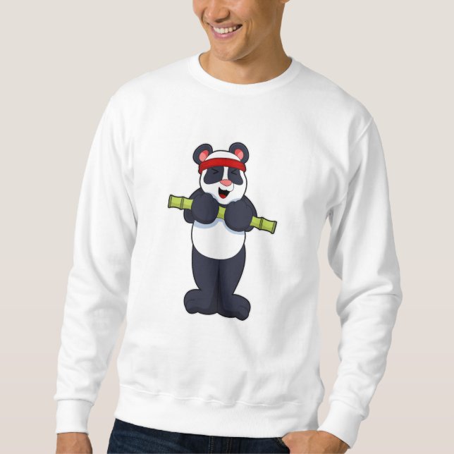Moletom Panda no Work out com Bamboo Weight (Frente)