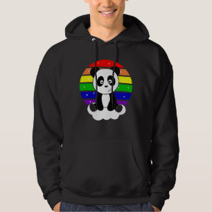 Moletom Panda Rainbow Glitter Kawaii Pandas Colorido
