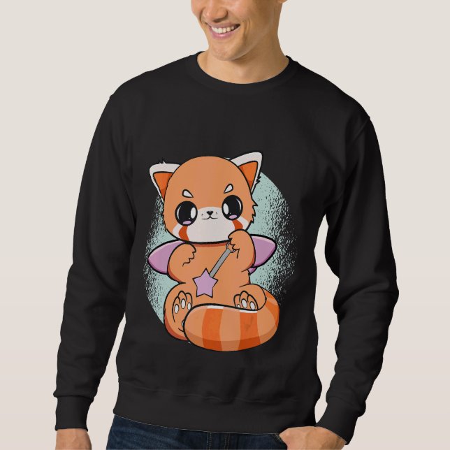 Moletom Panda Vermelha Chinesa com Chibi de Mágica Brincad (Frente)