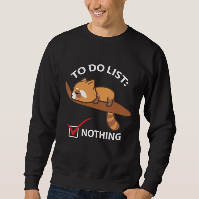 Moletom Panda vermelha do sono - engraçada para fazer a (Frente)