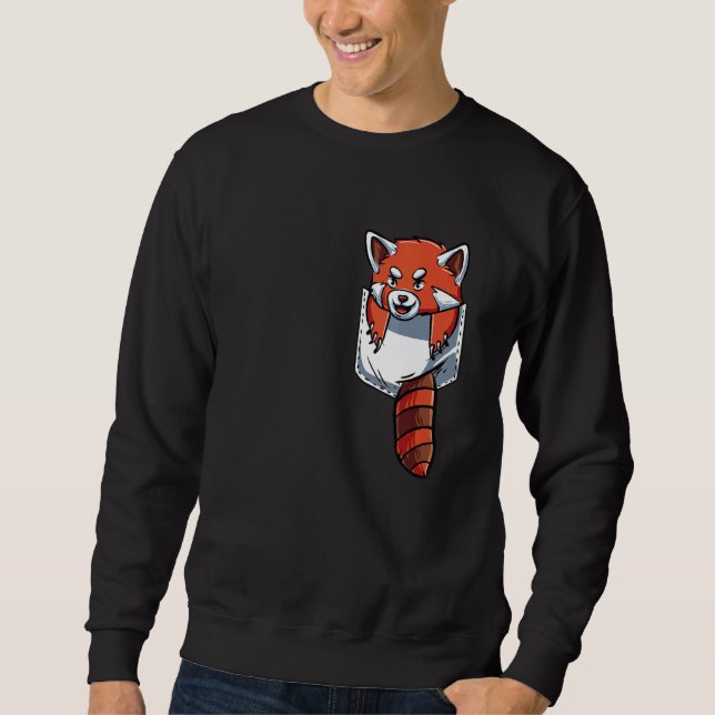 Moletom Panda Vermelha e Cuada Pocket Vermelho Panda (Frente)