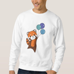 Moletom Panda Vermelha Voa Balões Bons Animais Bons Para C
