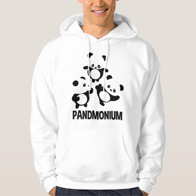Moletom Pandamónio TShirt Engraçado Panda Bear Pun Tee (Frente)