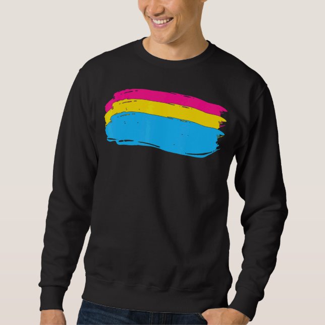 Moletom Panela da Fila de Sinalizador de Pansexualidade do (Frente)