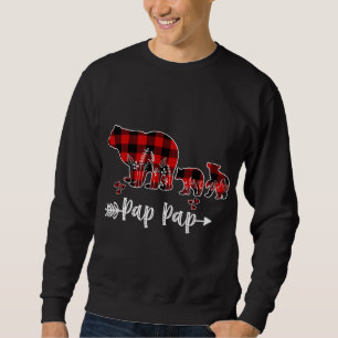 Moletom Pap Bear Natal Pajama Xadrez Vermelha Buffalo Fa