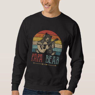 Moletom Papá Bonito Urso Vintage Dia de os pais Retro Pai